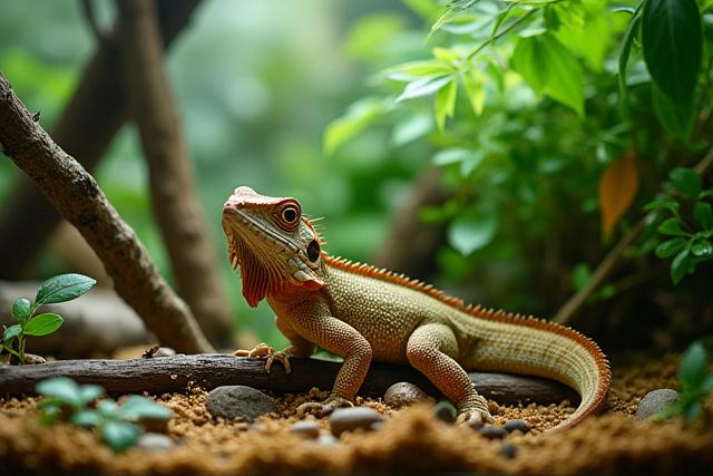 Hochwertiges Terrarium mit Einrichtung